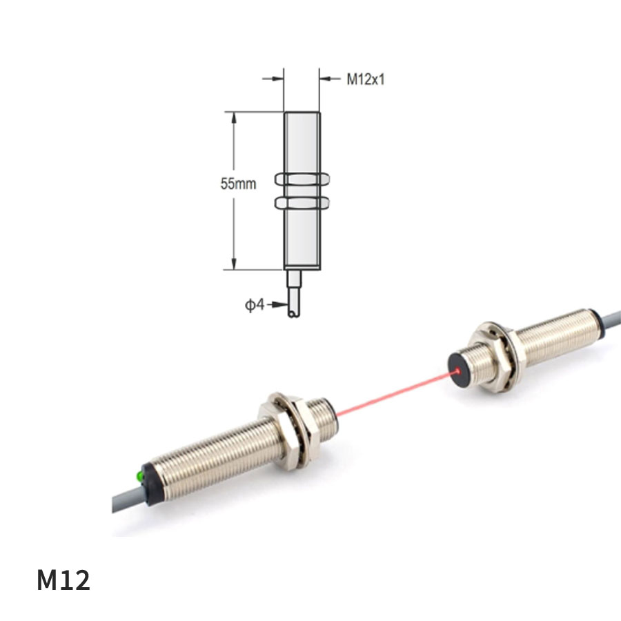 M8 / M12 / M18 Through-Beam Laser